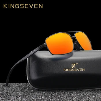 KINGSEVEN מעצב מותג משקפי שמש מקוטבות גברים, נשים, אדום מראה נהיגה משקפי שמש לגברים באיכות גבוהה גוונים Oculos N7088