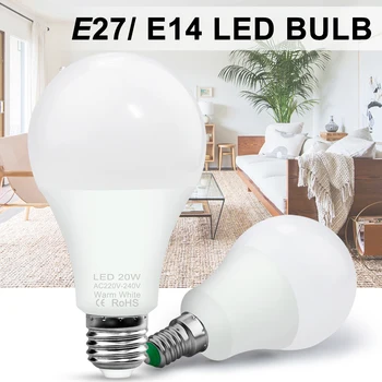 220V זרקור LED הנורה E27 מנורת LED 3W 6W 9W 12W 15W 18W 20W קשית E14 בבית הנורה 2835SMD לחסוך באנרגיה תאורת אור LED ספוט
