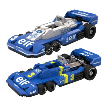 MOC מהירות האלופות F1 Tyrrell P34B ו F1 Tyrrell P34 מירוץ דגם אבני הבניין טכנולוגיה לבנים הרכבה יצירתי צעצוע מתנות