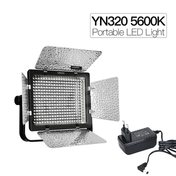YONGNUO YN320 מקצועי במצלמה אור LED וידאו בקרת יישום 5500K ערכת סוללה NP-F750 עבור Canon Nikon Sony DSLR