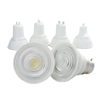 LED COB הזרקורים E27 B22 GU10 GU5.3 MR16 7W נורת LED ניתן לעמעום 220V אלומיניום סופר מבריק LED הנורה לבן חם מנורת חיסכון באנרגיה