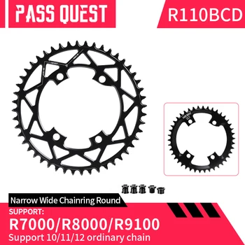 לעבור מסע 110BCD צר רחב chainring שן צלחת R8000 R7000 R9100 כביש, אופניים מתקפלים אופניים 36T-58T 9-12speed אליפסה עגול