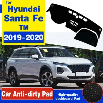 עבור יונדאי סנטה פה 2019 2020 TM נגד החלקה מחצלת המחוונים כיסוי כרית שמשיה Dashmat להגן על השטיח אנטי UV דאש אביזרי רכב