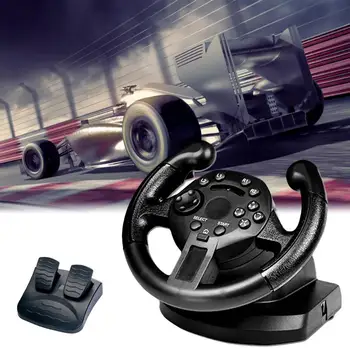 משחק מירוץ גלגל הגה שבור גזע דוושות סימולטור נהיגה בקר רטט תואם עם המחשב PS3