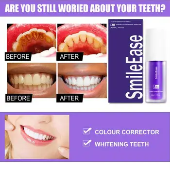 ניקוי שיניים מוס סגול בקבוק משחת שיניים תיקון שיניים אוראלי משחת שיניים ניקוי מרענן נשימה הלבנת כתמי
