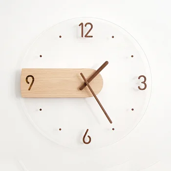 אירופאי גודל גדול שעון קיר בסגנון נורדי סוללה עץ מטבח מודרני שעון קיר דיגיטלי חדר האוכל שרביט Dekoration אמנות קיר