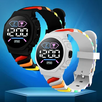 חדש בענן צבע LED אלקטרוני שעון עבור ילדים ספורט סוללה להחליף דיגיטלי שעון יד סטודנט ילד בנות לצפות מתנה הסיטוניים