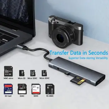 9 1 סוג C רכזת תחנת עגינה ל-USB C-HUB כדי HDMI תואם USB 3.0 מתאם משטרת קורא כרטיסי SD יציאת אודיו עבור. MacBook