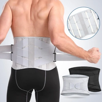 לנשימה המותניים גשר תמיכה בגב החגורה נגד החלקה תמיכה המותני חגורה עם 4 להשאר רשת עבור כאבי גב תחתון, הקלה על כאבי גב