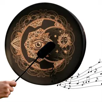 השאמאן תופים השאמאן המאורות ירח תוף השאמאן אלכימיה הירח תוף נשמע כלי ריפוי סמל של סיבירי תוף מוסיקה רוחנית