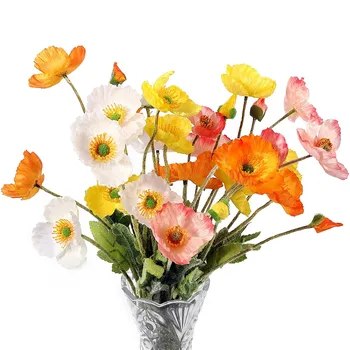 8 חבילת פרחים מלאכותיים משי פופי פרחים עבור עיצוב הבית הזר מסיבת חתונה חיקוי פרחים סידור פרחים