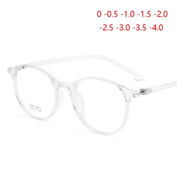TR90 שקוף סיבוב קצר רואי משקפיים נשים 1.56 Aspherical עדשה מרשם מחזה גברים Diopter 0 -0.5 -1.0 כדי -4.0