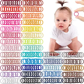 360PCS התינוק הפעוט שיער קשרים Multicolors אלסטי שיער קשרים,2 ס 