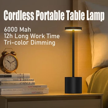 אלחוטי נייד LED מנורת שולחן נטענת USB בר מנורת שולחן מגע עמעום מנורת לילה על KTV/מלון/מסעדה/קריאת עיצוב