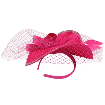 מסיבת קוקטייל כובע החתונה כיסוי הראש של נשים Fascinators כלה וינטג ' לשיער Hairband הכלה 1920 תה קשרים קשתות