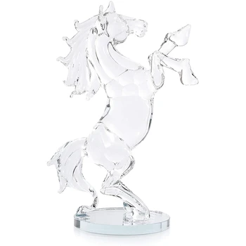 בוטיק זכוכית דקורטיביים פסלון קריסטל חיה סוס קישוט מתנה מתנה