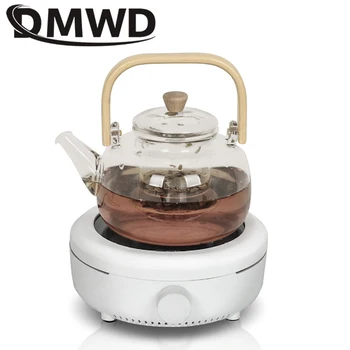 DMWD חשמליים מקרמיקה, תנור מיני אינפרא אדום גל תנור הסקה המשרד הביתי תה חליטה דוד מים מחמם חלב חם 800W