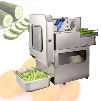 אוטומטי חיתוך ירקות מכונת חיתוך לגרוס מקוטע חשמלי כרישה סלרי בצל מזון מכונת חיתוך