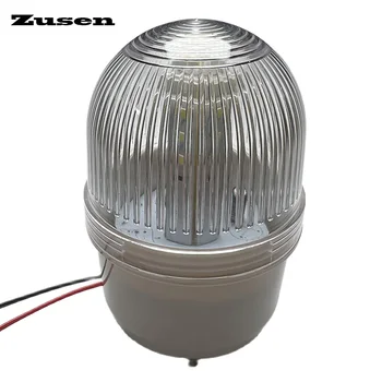 Zusen TB72D 12V 24V 110V 220V צבע לבן קטן מהבהב אור אזעקה מהבהב לאות אזהרה, מנורת LED