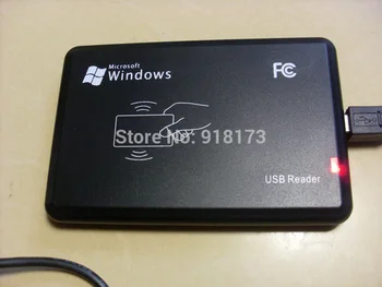 125KHz שחור USB חיישן חכם rfid מזהה כרטיס הקורא EM4100,EM4200,EM4305,T5577,או תואם כרטיסי/תגי לא צריך נהג.