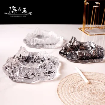 Haijingyu נורדי פשוט יצירתי זכוכית קרחון מאפרה האישיות המשפחה בסלון תה שולחן אופנתי סיגריה אביזרים