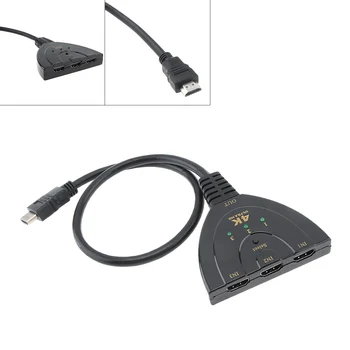 4K 2K Mini HDMI מגבר Switcher 3 1 4 יציאות בורר מפצל HDMI פעיל מתאם Display Port עבור HDTV מקרן DVD-Xbox