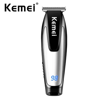Kemei נטענת קליפר שיער חשמלי שיער מכונת חיתוך שיער מקצועי מספרה זקן גוזם עבור גברים גילוח קל יותר