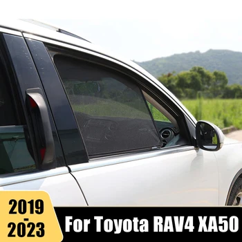 עבור טויוטה הרב 4 2019-2021 2022 2023 RAV4 XA50 רכב היברידי צד Wingdow שמשיה וילון קדמי אחורי השמש עיוור אביזרי כיסוי