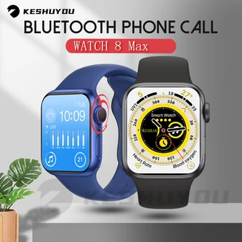 NFC שעון חכם 8 מקס טעינה אלחוטית גברים ענה לשיחה 1.85 Sport Tracker נשים Smartwatch מתנה עבור אפל טלפון PK i8 pro מקס