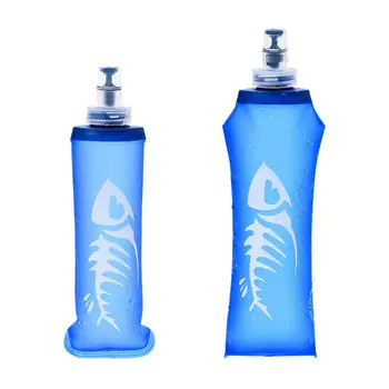בקבוק מים TPU מתקפל רך הבקבוק ספורט מים בקבוק מים בתיק מתקפל לשתות בקבוק מים שקית מים זורמים מחנאות וטיולים