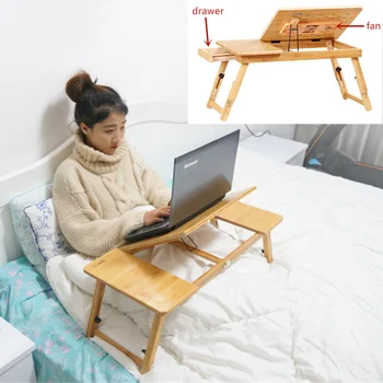 2023 יצירתי נייד מתכוונן מתקפל למחשב נייד שולחן המחברת בעל מיטה עצלן למידה שולחן שולחן עומד עם מגירה