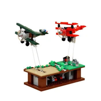 MOC המרדף אחר טיסה אבני הבניין מיני צבאי מטוס דגם לבנים המסוק קרב חינוכי לילד צעצועים לילדים מתנה