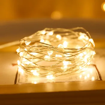 Fairy אורות LED מחרוזת אורות חג מולד קישוט USB חוטי נחושת זר LED מנורה עמיד למים חג תאורה 2m 3m, 5m 10m 5V