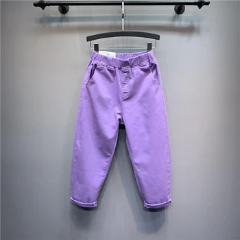 2022 אביב קוריאה אופנה נשים אלסטי המותניים חופשי קרסול-אורך המכנסיים בהתאמה מקרית ממתק כותנה צבע Sarouel C81