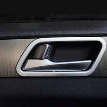 ABS-Chrome עבור יונדאי סונטה 2015 2016 2017 אביזרי רכב רכב דלת פנימית קערה, מגן מסגרת הכיסוי לקצץ סגנון רכב