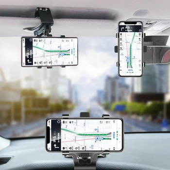 360 מעלות המכונית מחזיק טלפון אוניברסלי חכם עומד המכונית מתלה לוח מחוונים תמיכה אוטומטית אחיזת טלפון נייד תושבת קבועה