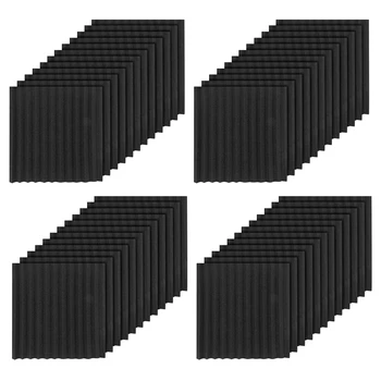 48 יח 'שחור אקוסטי לוחות בידוד קצף אריחים אקוסטיים באולפן קצף נשמע פלחי 2.5 X 30 X 30 ס