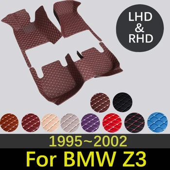 אופנה עור המכונית מחצלות עבור ב. מ. וו Z3 E36 7 8 1995~2002 פנים אביזרים מותאמים אישית שטיחים לרכב סטיילינג השטיח