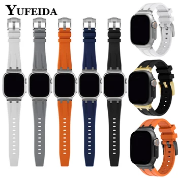 YUFEIDA הלהקה אפל שעונים רצועת 49mm 45mm 41mm 44mm 42mm 40 מ 