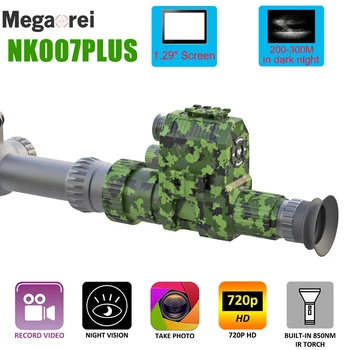 Megaorei NK007 בתוספת ראיית לילה היקף הסוואה היקף רובה אופטיקה ציד מצלמות וידאו שיא NK007S עם 850nm לייזר IR