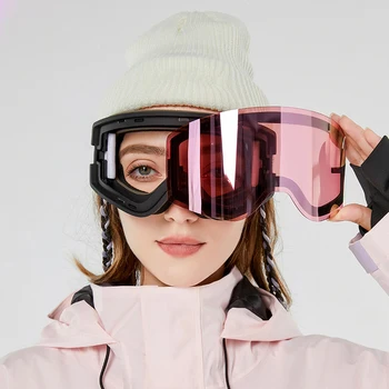 ניו כפול משטח המראה סקי משקפיים נשים חיצונית סנובורד משקפי גברים מגנטי קוצר ראייה אולטרה-הוכחה סקי למשקפיים