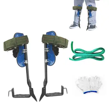 1 הילוכים עץ מטפס ספייק להגדיר את חגורת הבטיחות מתכוונן הצלה חגורת חגורת החבל Stainess מים פלדה בטיחות ציוד מחנאות