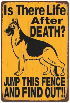 אזהרה כלב מתכת פח סימנים בציר פוסטר היזהרו כלב רטרו מפח צלחות מדבקות קיר עבור גן בית משפחה קישוט דלת