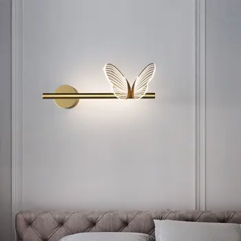 פרפר LED מנורת קיר תאורה פנימית רקע מדרגות-תאורה עבור הבית השינה ליד המיטה בסלון קישוט