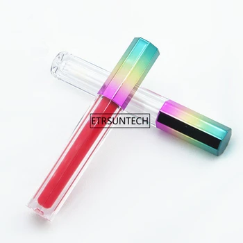 500pcs 5ML אלגנטי ריק מתומן 3 שיפוע צבע השפתון צינור Lipgloss קוסמטי המכיל שפתון נוזלי לאחסון הבקבוק.