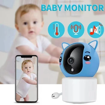 2MP 1080P Tuya אפליקציה אלחוטית WIFI PTZ IP מצלמה בוכה ניטור טמפרטורה ערש התינוק מצלמה אינטרקום Babysistter המטפלת