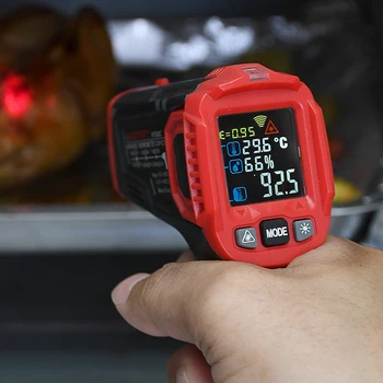 Habotest HT650C טמפרטורה לחות מד לחות דיגיטלי termometer לייזר אינפרא אדום מדחום תחנת מזג אוויר
