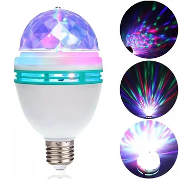 LED קריסטל צבע קסם כדור אורות מסתובב RGB LED הבמה הנורה E27 מנורת על Ktv בר דיסקו מסיבת DJ חג המולד השפעה Decro